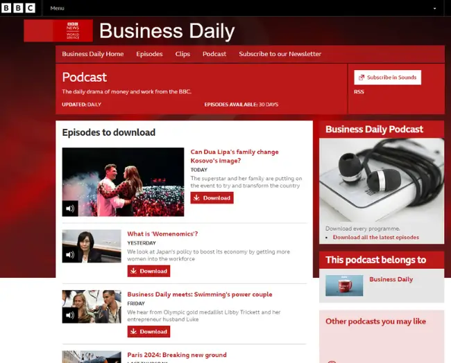 Business Daily Women in Business Podcasts 